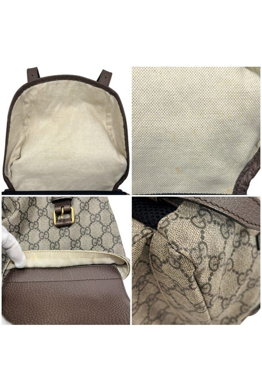 Gucci Backpack Beige Brown GG Supreme Sherry - Picture 7 of 10